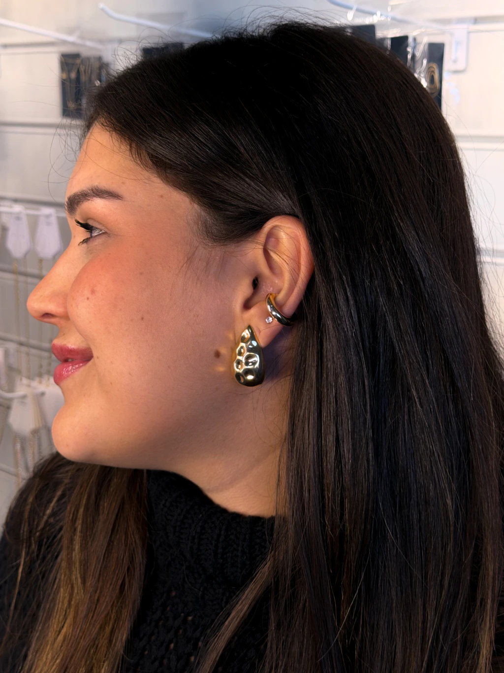 Gota martelada G Ouro 18k — segunda imagem