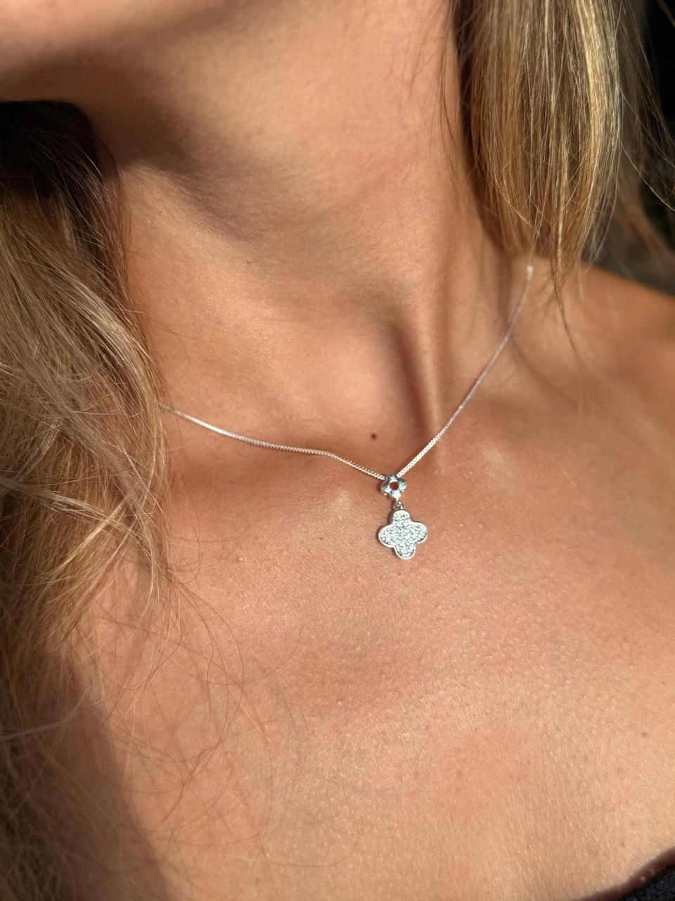 Conjunto Trevo Van Cleef - Banho de Prata
