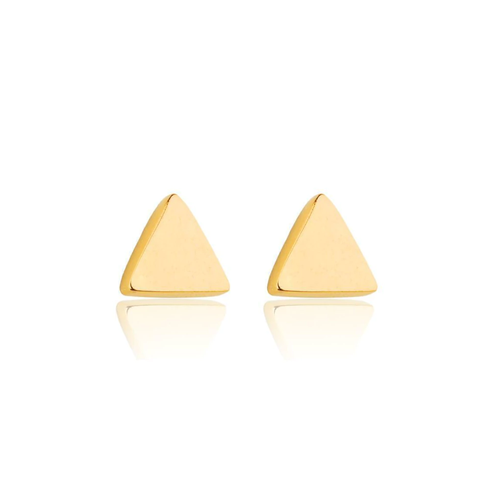 Brinco Triângulo Médio - Banho Ouro 18K