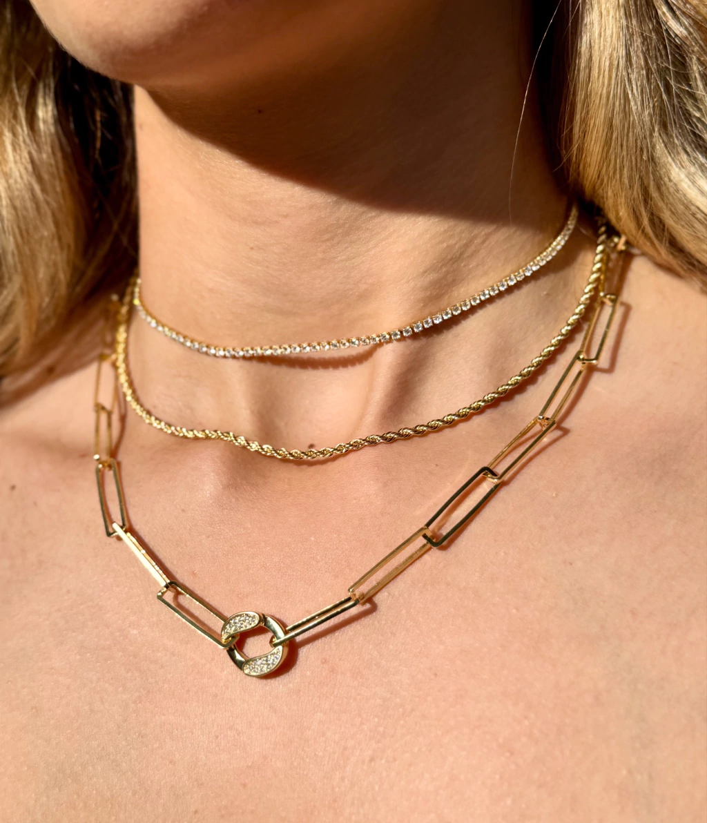 Choker Elo Orgânica Zircônia — segunda imagem