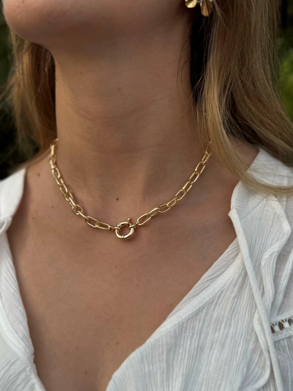 Choker Elo com Fecho Bóia